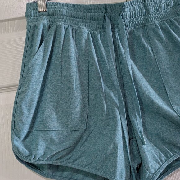 Danskin Women's Reverie Shorts Blue Ocean Heather, Size Small, Side Pockets - Picture 4 of 10